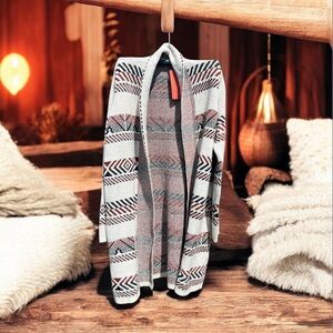 Staccato Western Ranch Southwestern Pattern Open Front Cardigan NWT NEW Country